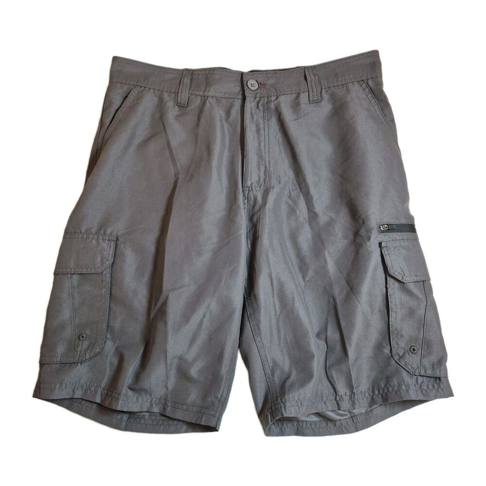 Burnside Men's Hybrid Walk/Board Shorts Size 34 Charcoal UV Protect Stretch
